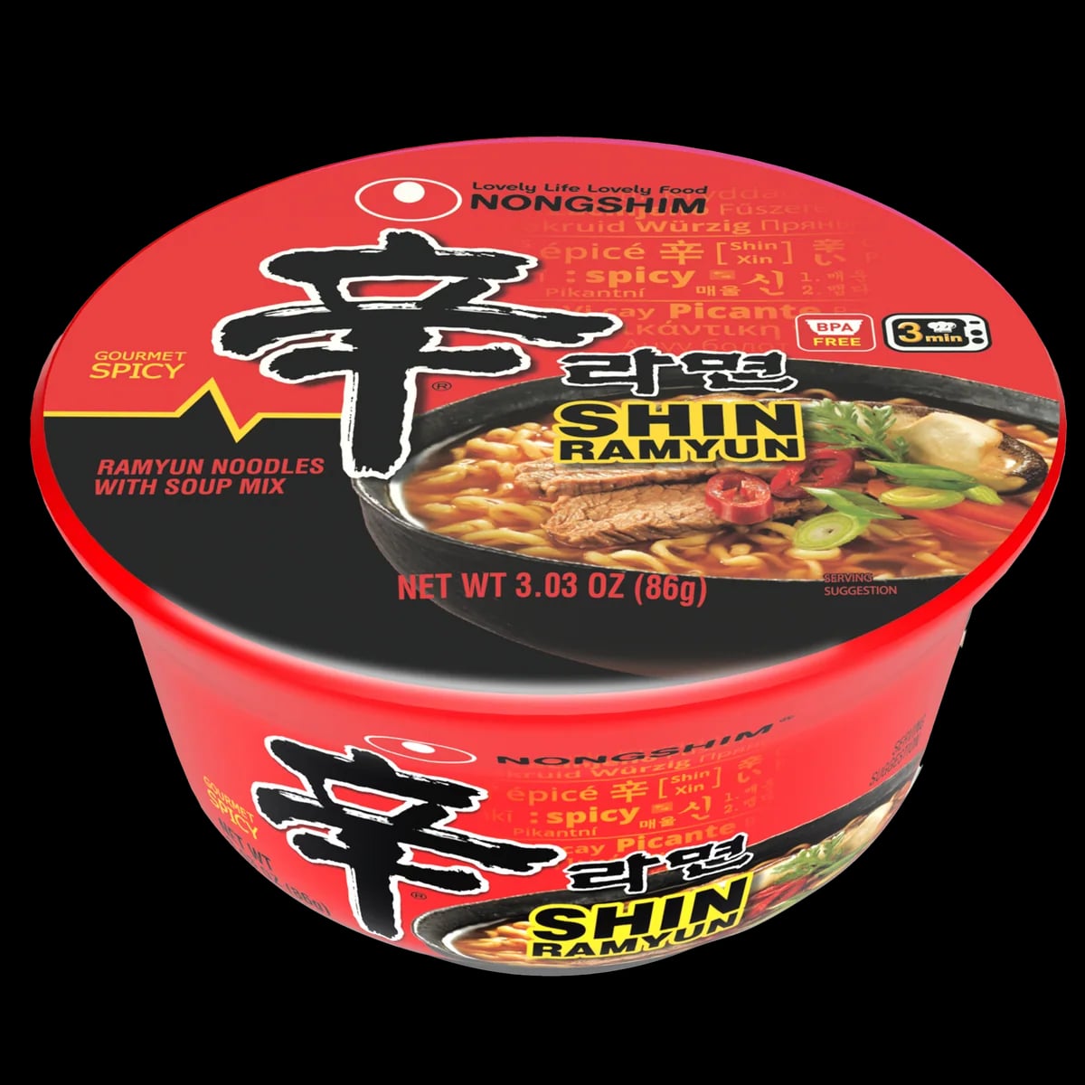 Nongshim Shin Ramyun Bowl 86 g packaging