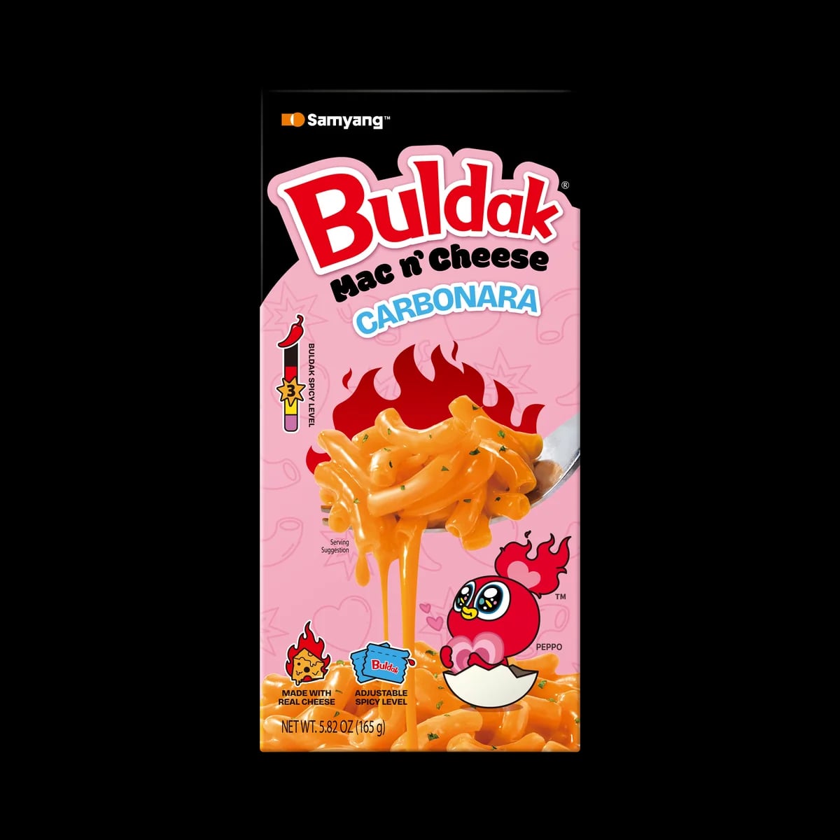 Buldak Mac & Cheese Carbonara Box 165 g packaging