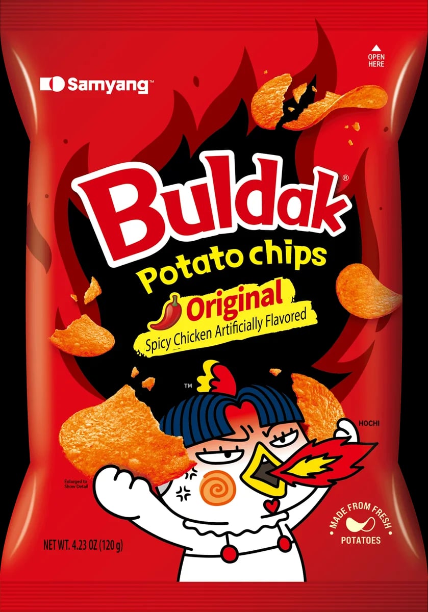 Buldak Potato Chips Original 120 g packaging