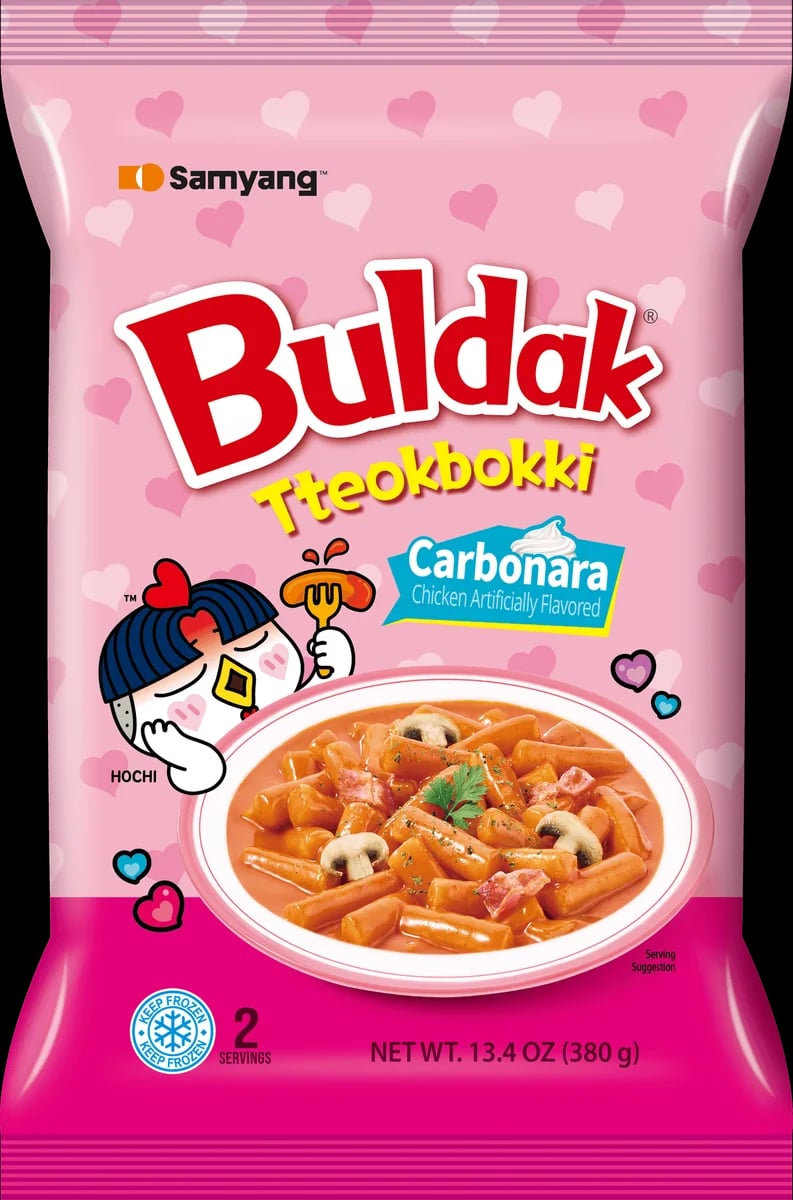Buldak Tteokbokki Carbonara (Frozen) 380 g packaging