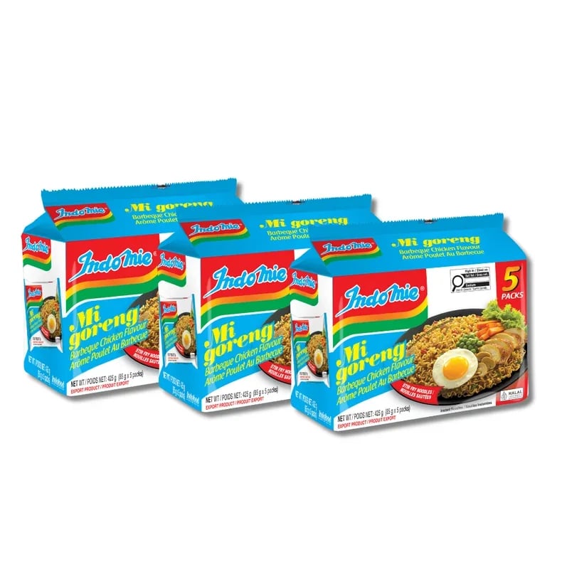 Indomie Mi Goreng BBQ Chicken Flavour 5-Pack packaging