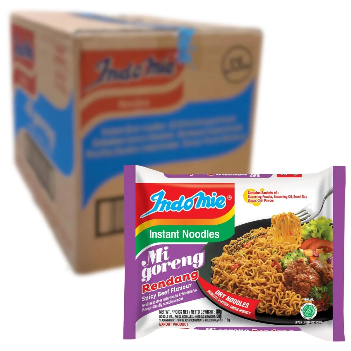 Indomie Mi Goreng Rendang Flavour packaging