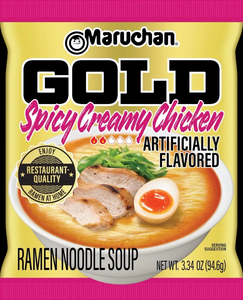 Maruchan Gold Spicy Creamy Chicken Flavor Ramen packaging