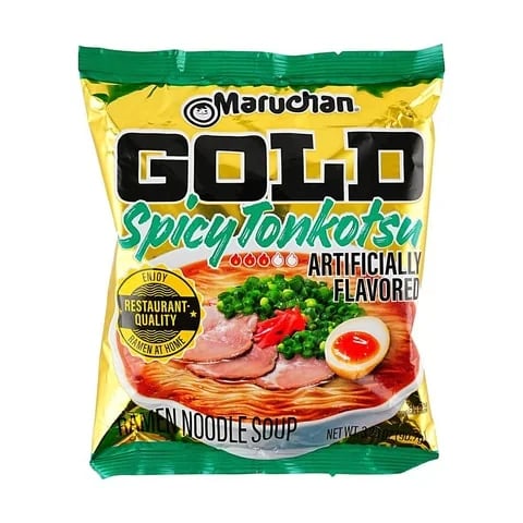 Maruchan Gold Spicy Tonkotsu Flavor Ramen packaging